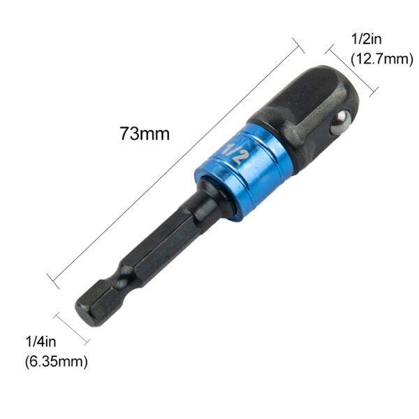 Adaptador 1/4" Hexagonal, 1/2" Cuadrado
