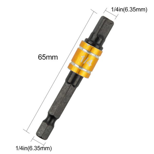 Adaptador 1/4" Hexagonal, 1/4" Cuadrado